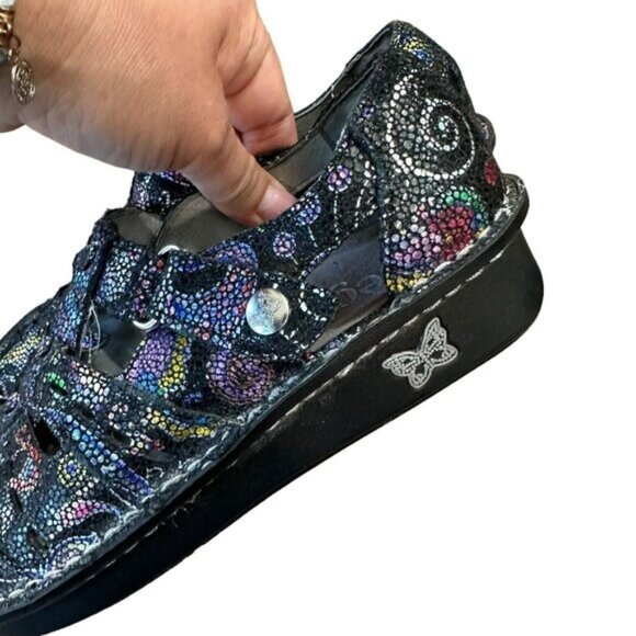 Alegría Pes-542 Women SZ 35 Multicolor Fisherman Clogs Comfort Shoes - Picture 6 of 12